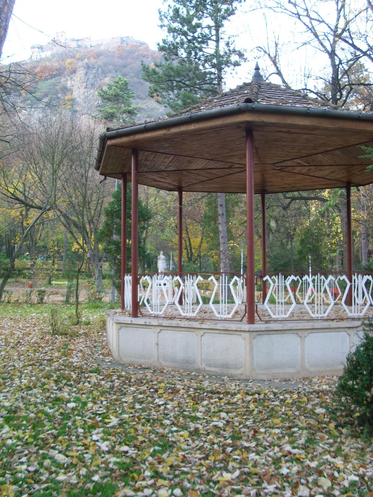 The park bandstand with Citadel Hill behind